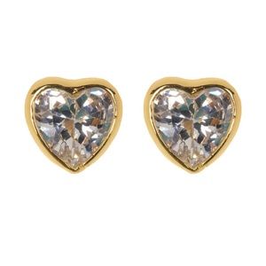 Kate Spade New York romantic rocks cz heart stud earrings
